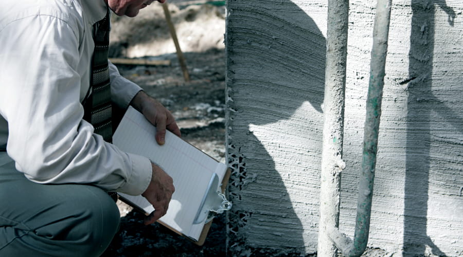 home inspector checking a houses foundation altamonte springs fl